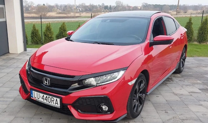 Honda Civic cena 77900 przebieg: 45000, rok produkcji 2018 z Lublin małe 379